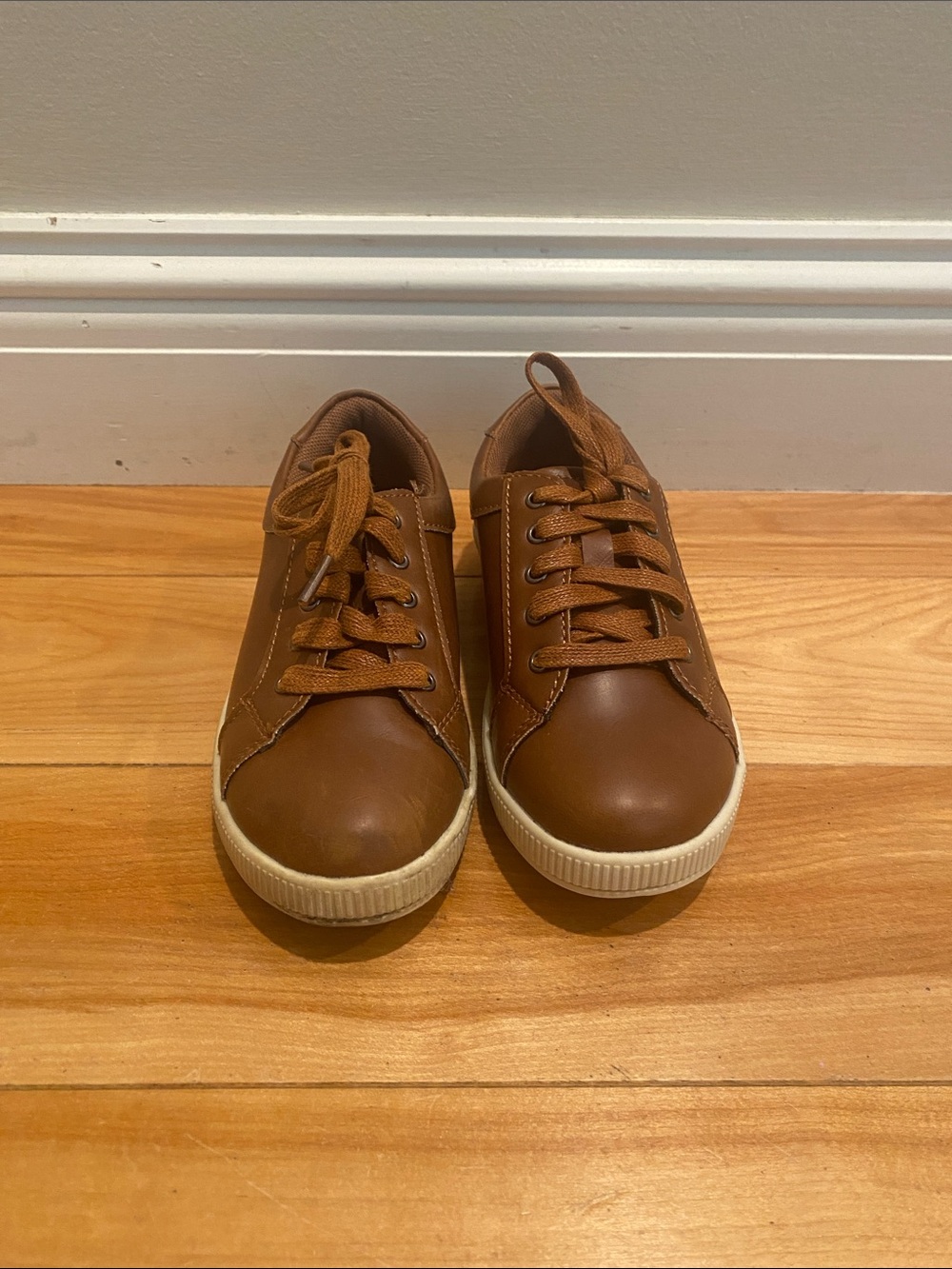Deer Stags Tan/Cream Kids Casual Lace-Up Sneakers